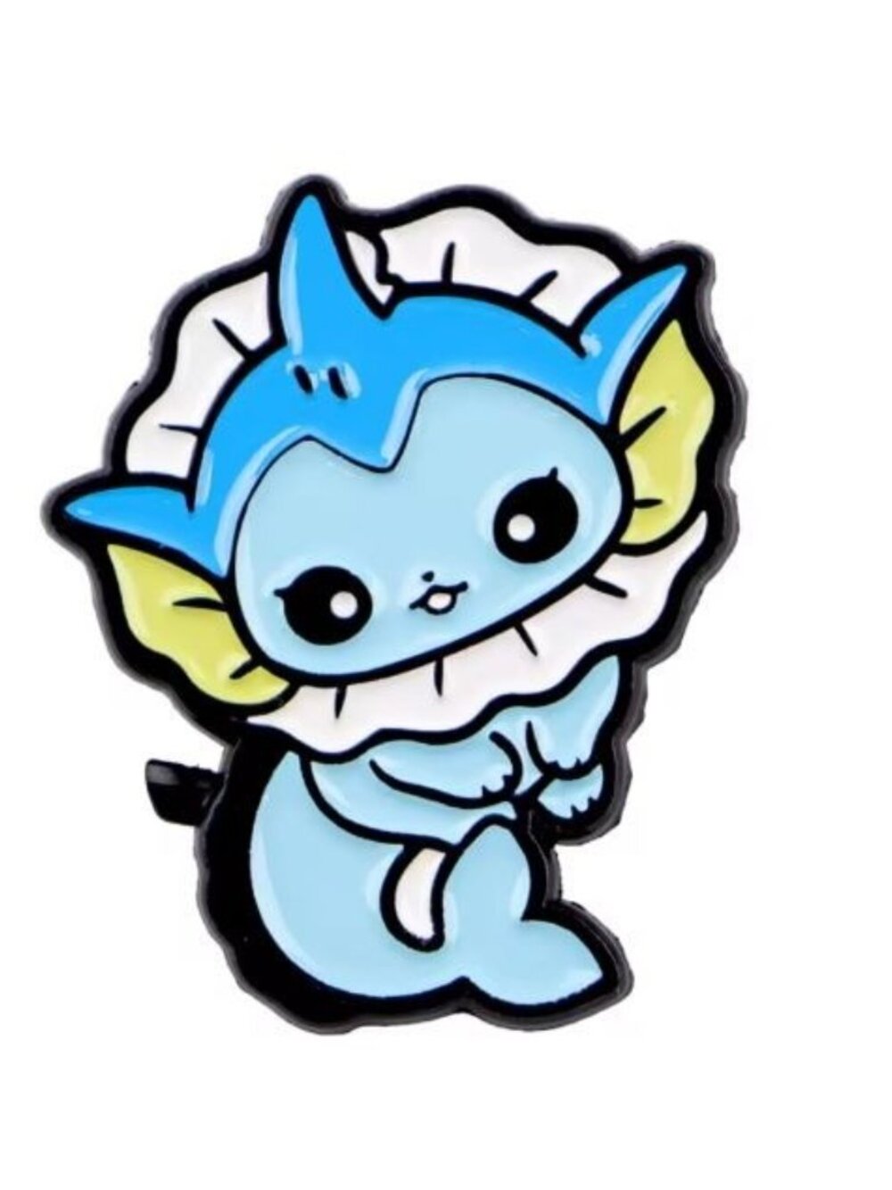 Adorable Chibi Vaporeon Pokémon Enamel Pin – Kawaii Water-Type Collectible! - Picture 4 of 4